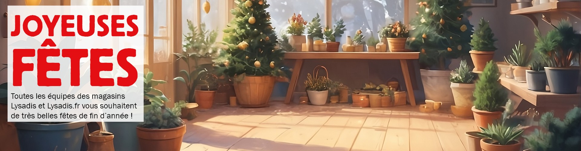 Toutes les équipes des magasins Lysadis et Lysadis.fr vous souhaitent de très belles fêtes de fin d'année